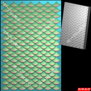 A-772鱼鳞纹龙鳞纹46牌挂件背板带线.zip