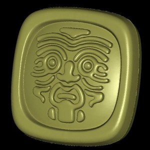 A-1074扎基拉姆牌吊坠正反面背面云.stl