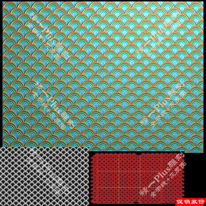 A-634鱼鳞水波纹浪底纹带线.rar